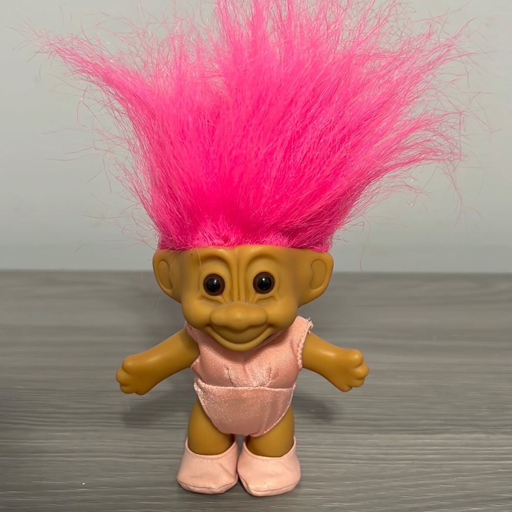 Vintage Russ Dancer Troll, Pink Leotard